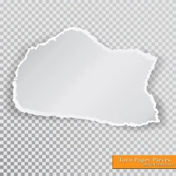 Vector torn paper pieces. Transparent background. Template paper design. Ilustración de archivo