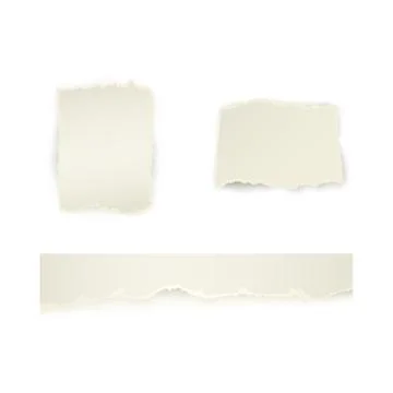 Vector torn paper with ripped edges set イラスト素材