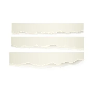 Vector torn paper with ripped edges set 스톡 일러스트