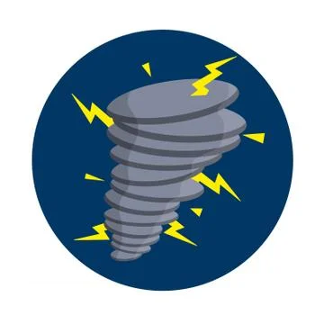 Vector Tornadoes and strong winds. Stockillustratie