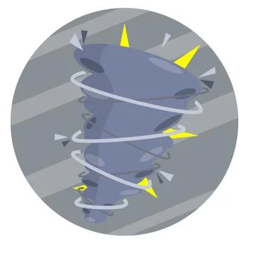 Vector Tornadoes and strong winds. Stockillustratie