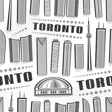 Vector Toronto Seamless Pattern 스톡 일러스트