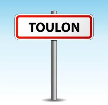 Vector toulon signpost Stock Illustration
