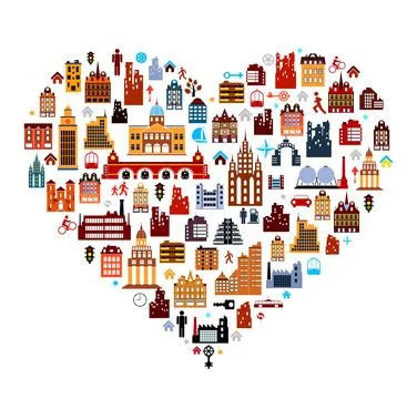 Vector townhouses Ilustración de archivo