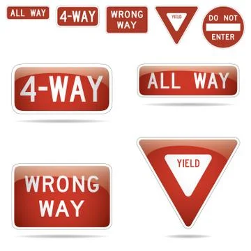 Vector traffic signs Stock Illustration