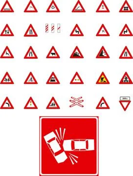 Vector traffic signs Vector traffic signs on white background Copyright: x... Foto stock