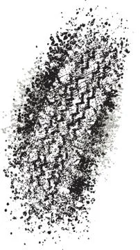 Vector trail design trace of the tyre in grunge style Stock-Illustration
