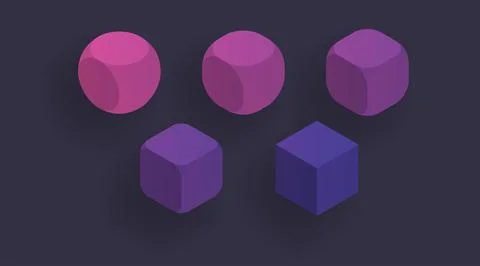 Vector transformation and evolution gradient colors shapes of a circle into a Stock Illustration