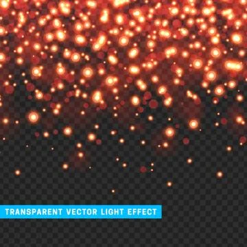 Vector with transparency light effect sparklers. Illustrazione stock
