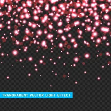 Vector with transparency light effect sparklers. Stock Illustration