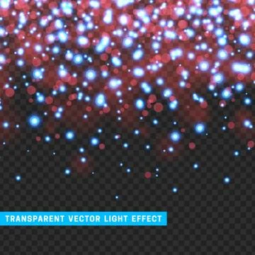 Vector with transparency light effect sparklers. Stock Illustration