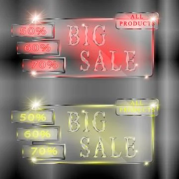 The vector transparent banner. Stock Illustration