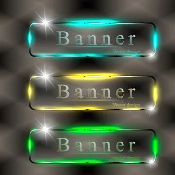 The vector transparent banner. Stock Illustration