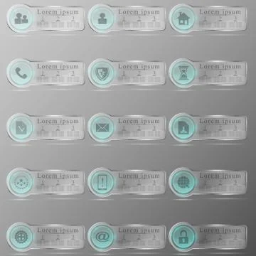 The vector transparent banners Stock Illustration