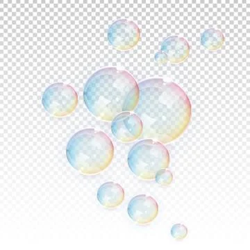 Vector transparent bubbles background Stock Illustration