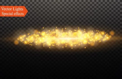 Vector transparent elegant light effect. White spark presentation empty place Stock Illustration