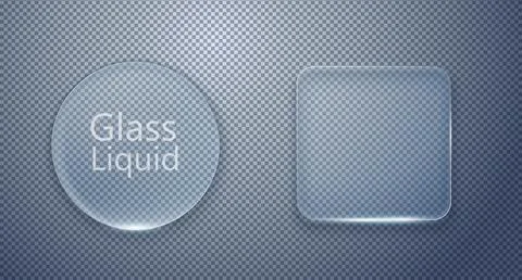 Vector transparent glass design elements. Stock Illustration