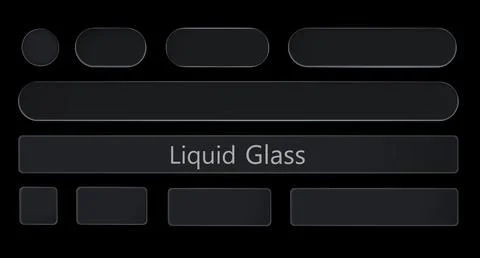 Vector transparent glass design elements. Stock Illustration