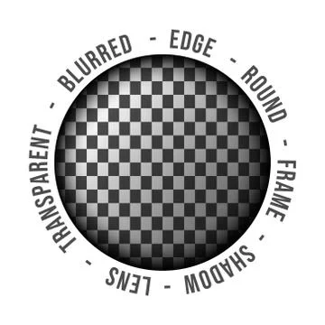 Vector transparent lens with blurred edge shadow Stock Illustration