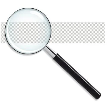 Vector transparent magnifying glass Stock Illustration