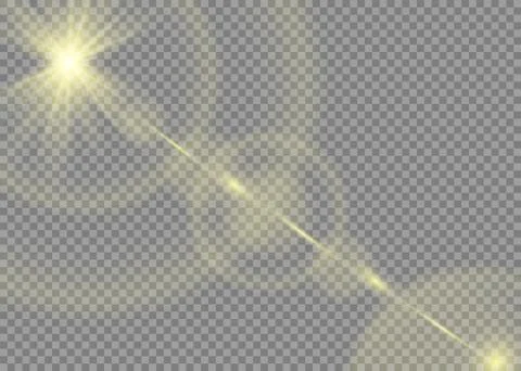 Vector transparent sunlight special lens flare light effect. Stock Illustration