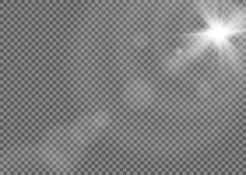 Vector transparent sunlight special lens flare light effect. Stock Illustration