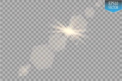 Vector transparent sunlight special lens flare light effect. Sun flash with rays 스톡 일러스트