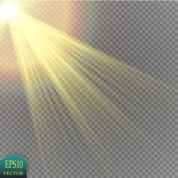 Vector transparent sunlight special lens flare light effect. Stock Illustration
