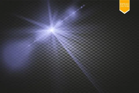 Vector transparent sunlight special lens flare light effect. Sun flash with rays Stock Illustration
