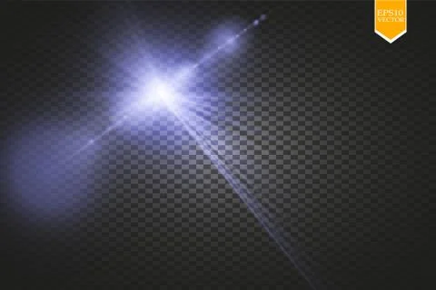 Vector transparent sunlight special lens flare light effect. Sun flash with rays Stock Illustration