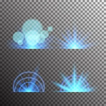 Vector transparent sunlight special lens flare Stock Illustration