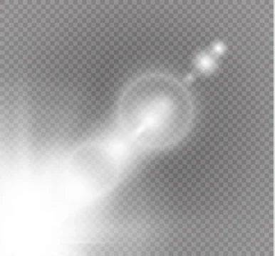 Vector transparent sunlight special lens flare light effect. Sun flash with rays Stock Illustration