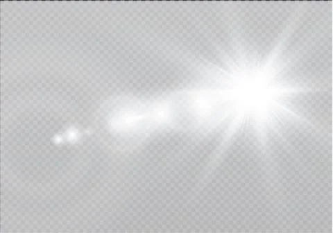 Vector transparent sunlight special lens flare light effect. Sun flash with rays Stock Illustration