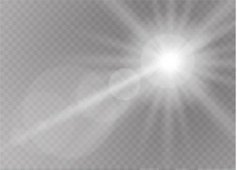 Vector transparent sunlight special lens flare light effect.clouds Illustrazione stock