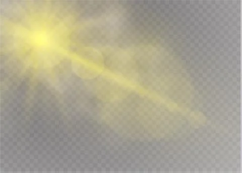 Vector transparent sunlight special lens flare light effect.clouds Stock Illustration