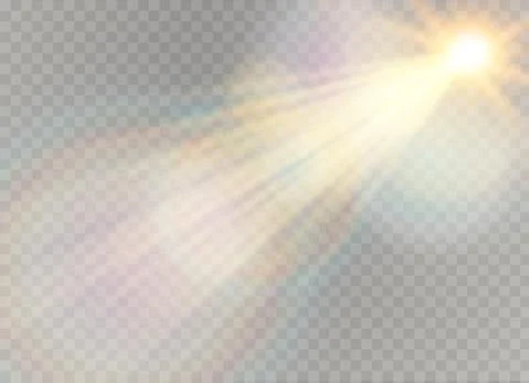 Vector transparent sunlight special lens flare light effect. Christmas abstract Illustrazione stock