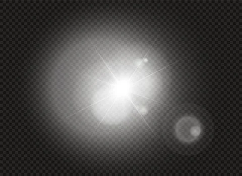 Vector transparent sunlight special lens flare light effect. Sun flash. Stock Illustration