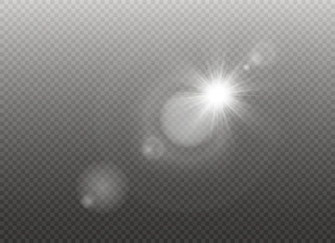 Vector transparent sunlight special lens flare light effect. Sun flash. Stock Illustration