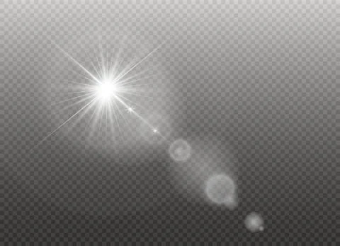 Vector transparent sunlight special lens flare light effect. Sun flash. Stock Illustration