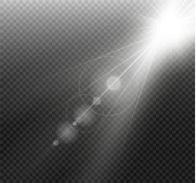 Vector transparent sunlight special lens flare light effect. Sun flash. Stock Illustration
