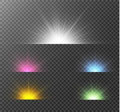 Vector transparent sunlight special lens flare light effect. Sun flash. Illustrazione stock
