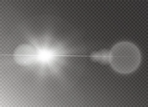 Vector transparent sunlight special lens flare light effect. Sun flash. Illustrazione stock