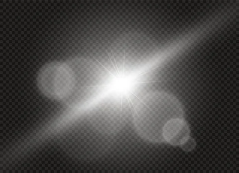 Vector transparent sunlight special lens flare light effect. Sun flash. Stock Illustration