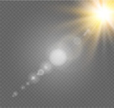 Vector transparent sunlight special lens flare light effect. Sun flash. Stock Illustration