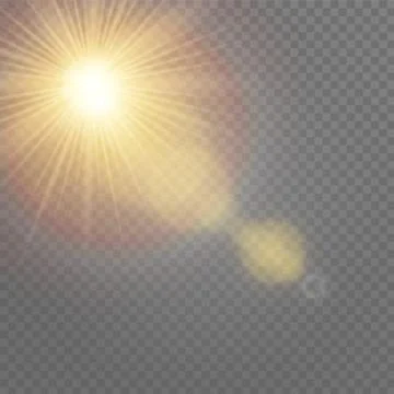 Vector transparent sunlight special lens flare light effect. Sun flash. Stock Illustration