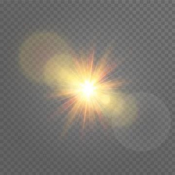 Vector transparent sunlight special lens flare light effect. Sun flash. Stock Illustration