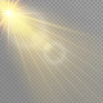 Vector transparent sunlight special lens flare light effect. Sun flash. Stock Illustration