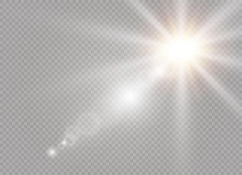 Vector transparent sunlight special lens flare light effect. Sun flash. Stock Illustration