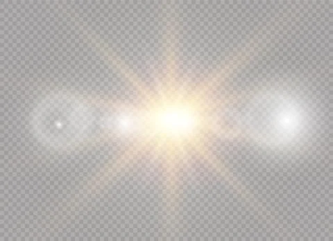 Vector transparent sunlight special lens flare light effect. Sun flash. Illustrazione stock