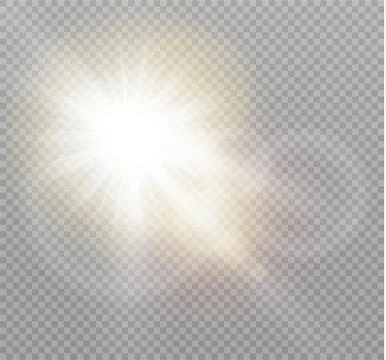 Vector transparent sunlight special lens flare light effect. Sun flash. Stock Illustration